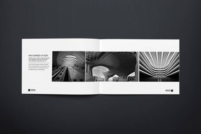 indesign 文档-indesign排版模板横向尺寸建筑手册杂志画册板