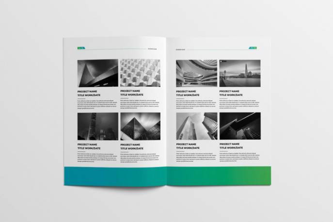 indesign照片-indesign排版模板一个干净简约现代完全可编辑的商业公司杂志