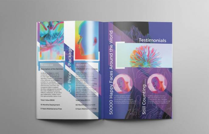 indesign 字体-indesign排版模板时尚高端简约绚丽AI人工智能画册手册