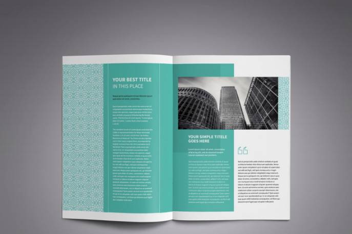 Indesign购买-indesign排版模板绿色配色公司业务册PSD