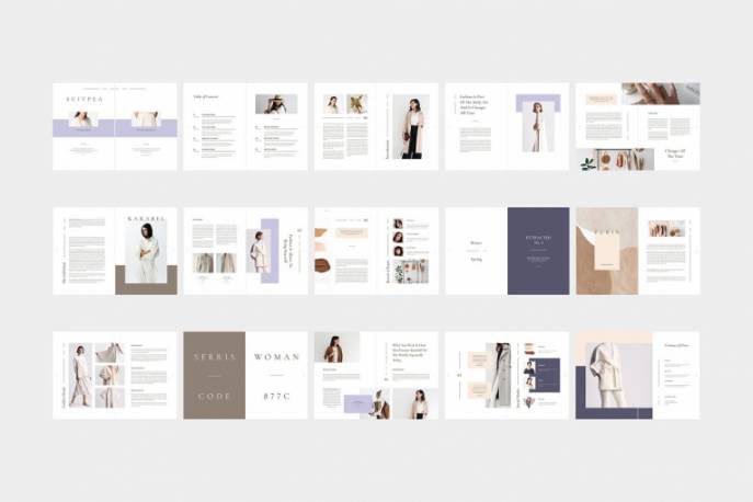 indesign 动画-indesign排版模板时尚服装品牌杂志设计