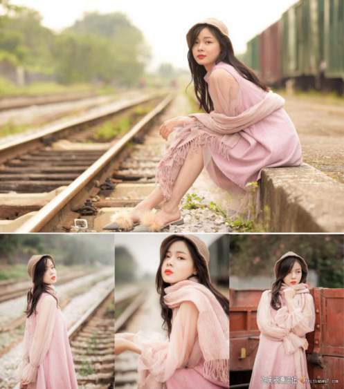 摄影RAW原图下载-铁路小清新人像摄影RAW原片10P