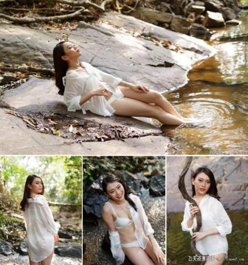 摄影RAW原图下载-户外私拍水池湿身美女raw原片18P