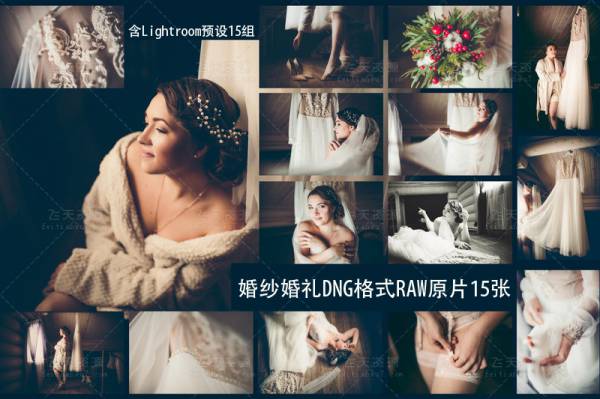 摄影RAW原图下载-大师级婚纱婚礼摄影RAW原片+对比图+LR预设(DNG格式)
