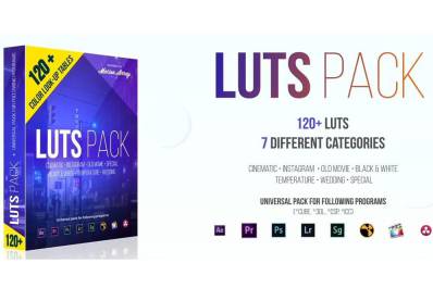 120组大气电影婚礼黑白Instagram个性化LUTS视频调色预设(AE/Pr/FCPX/达芬奇/PS等)