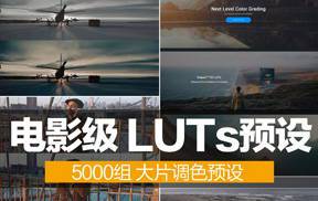 5000+组 电影级3D LUT调色预设支持AE/PR/PS/FCPX/达芬奇/SG