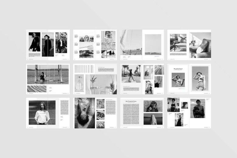 indesign 切换-indesign排版模板两个专业时尚摄影画册个性设计杂志画册