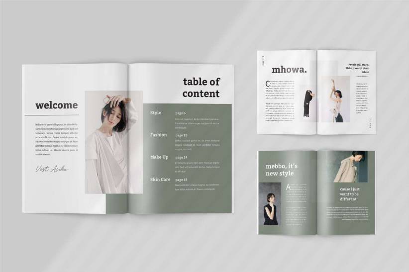 indesign多大-indesign排版模板时尚高端简约多用途高品质的20页画册