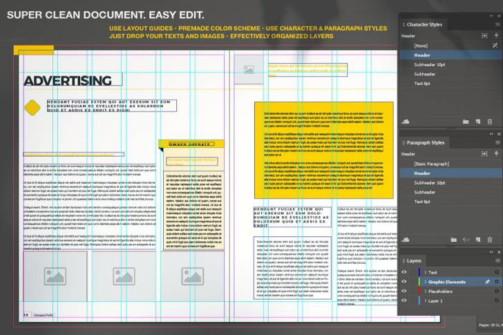 indesign字体教程-indesign排版模板一款专业高端时尚的产品目录企业册设