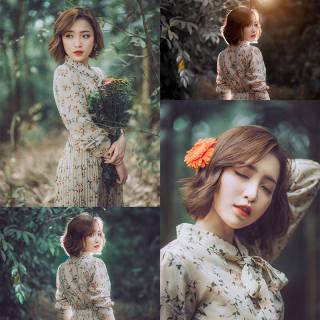 摄影RAW原图下载-森林美女精修调色素材RAW