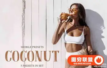 通透人像健康肤色INS人像LR预设/移动APP预设 Coconut Mobile Presets