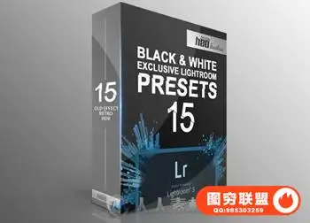 15组黑白风格人像调色预设Lightroom预设
