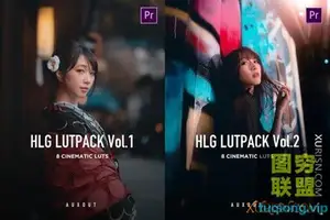 HLG LUTPACK Bundle专业级视频剪辑电影调色LUT预设包VOL1+VOL2