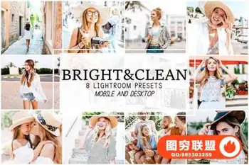 干净通透明亮旅拍LR预设+APP预设Bright and Clean Lightroom Presets