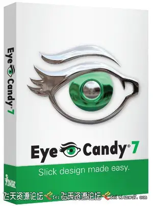 ps插件PS眼睛糖果滤镜Alien Skin Eye Candy v7.2.3.37 Win 汉化版 支持CC2020)-ps滤镜插件