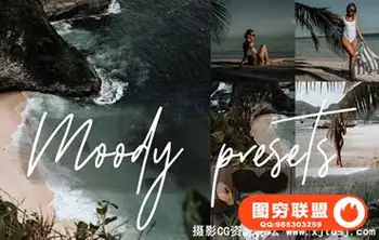INS风格网红博主旅拍人像Lightroom预设+手机版lr预设MOODY BLOGGER