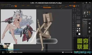 ZBRUSH 二次元手办雕刻视频教程 欧根亲王