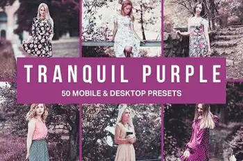 [人文旅行-lut/lr预设]紫色调胶片人像+3DLUT预设Tranquil Purple Lightroom Presets