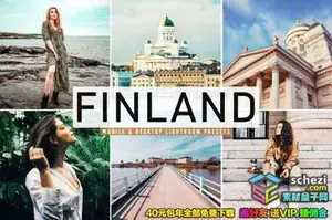 [通用预设-lr预设][旅拍] 芬兰旅拍明亮温暖色调Lightroom预设