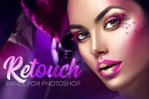 频率分离人像磨皮修饰PS扩展面板PS一键磨皮插件Retouch Panel