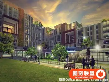 用photoshop处理建筑效果图