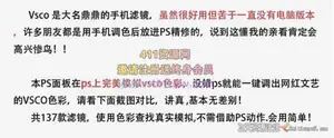 ps插件VSCO全滤镜PS调色插件面板-VSCO电脑版137款滤镜-ps滤镜插件