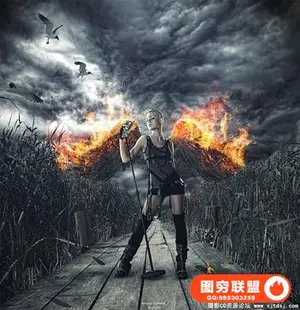 ps合成黑暗天使视频教程-Evil Angel