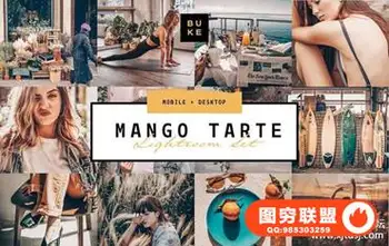 天然布朗尼柔和风格Lightroom预设+手机版lr预设 Mango Lightroom