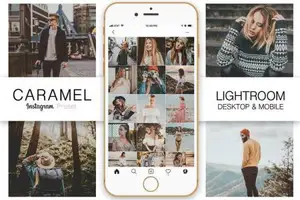 [日系|网红-lr预设]INS风格焦糖咖啡色调Lightroom人像预设+移动 DesignAesthetic Caramel Instagram Lightroom Presets