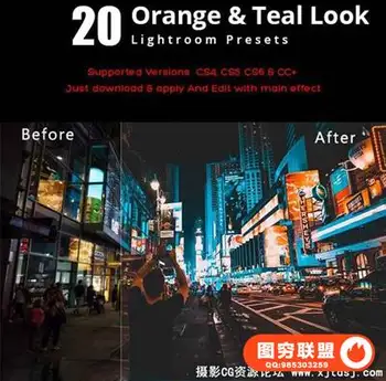 城市夜景街拍电影色调Lightroom预设Orange & Teal Look Lightroom