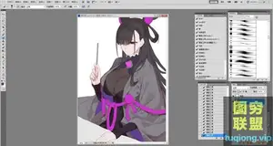 画师CanceR FGO紫式部性感古装文艺女性人物数字绘画实例教程