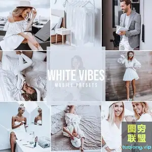 明亮通透奶油人像Lightroom预设?WHITE VIBES LIGHTROOM PRESETS