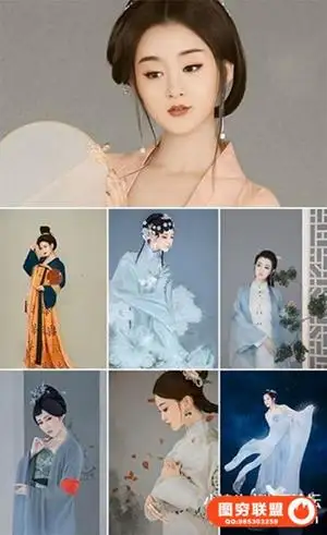 麦子古风人像工笔画PS后期修图教程合集 附素材