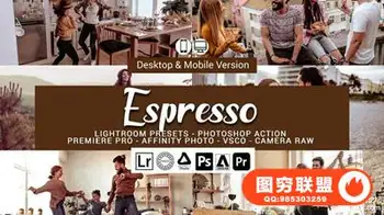 咖啡暖色调家庭人像Lightroom预设/移动APP照片滤镜/旅拍视频调色LUT预设