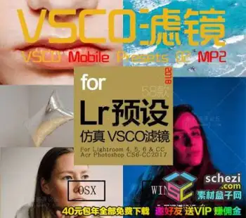 [胶片预设-lr预设][VSCO预设] VSCO全滤镜转人像日系婚礼胶片Lightroom预设