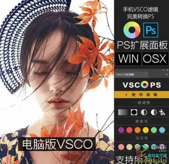 PS调色插件-VSCO调色扩展面板-电脑版137款滤镜win/mac