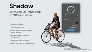 ps插件PS倒影投影阴影创建扩展插件汉化版 Shadow v1.0.3|(支持WIN+MAC)-ps滤镜插件