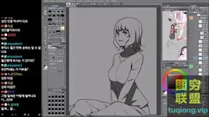 一位韩国漫画师的clip studio paint ex 上色过程