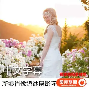 PG0132新娘肖人像婚纱摄影环境选择与环境布光教程中文字幕推荐