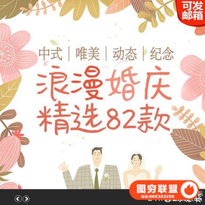 婚礼开场视频电子相册婚庆MV文案制作结婚照片ppt动态模板版