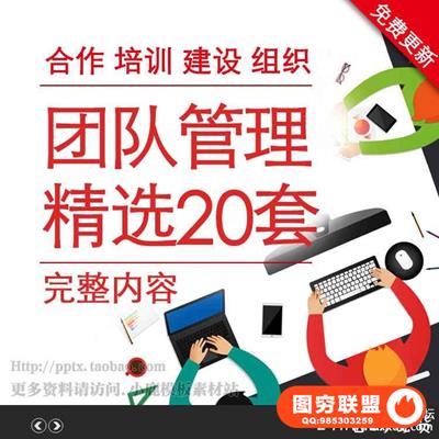 简约狼性团队PPT模板企业员工团队建设管理培训课件合作精神文化