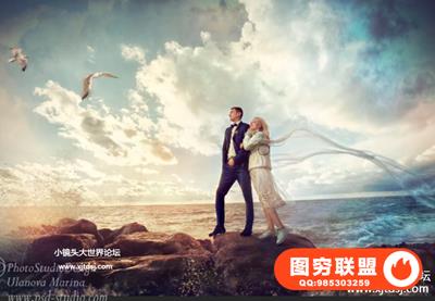 豪华婚纱修图艺术照片处理