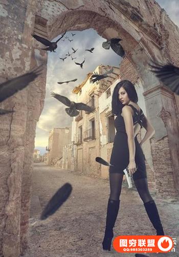 PS合成门卫附带素材-Photoshop