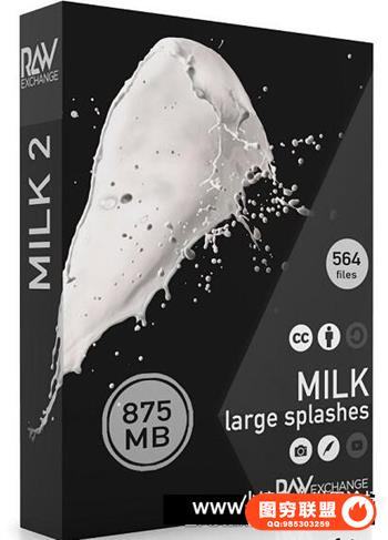 超酷牛奶油漆泼墨喷溅PS笔刷画笔 RAWexchange - Milk Brushes