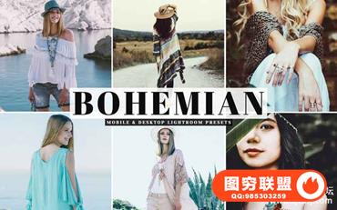 波希米亚旅拍人像Lightroom预设+手机APP滤镜 Bohemian Pro Lightroom
