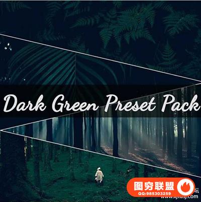黑暗情绪电影旅拍人像风光LR预设/手机LR预设Dark Green Pack