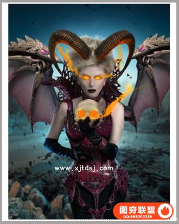 Sucubus - 美丽的幻想艺术高级Photoshop操作附带素材