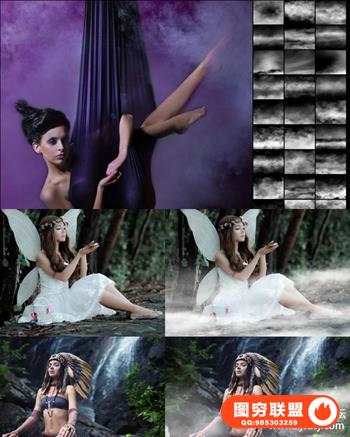 250款情绪氛围烘托高清朦胧烟雾薄雾叠加合成素材背景纹理PS素材