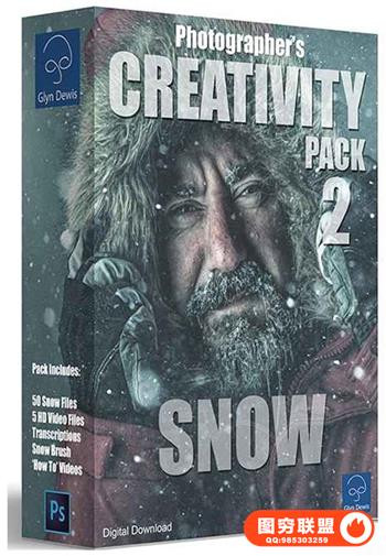 Glyn Dewis--雪景笔刷合成创意素材包含使用教程