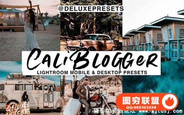 网红博主旅行摄影Lightroom预设+手机版lr预设 Cali Blogger LR